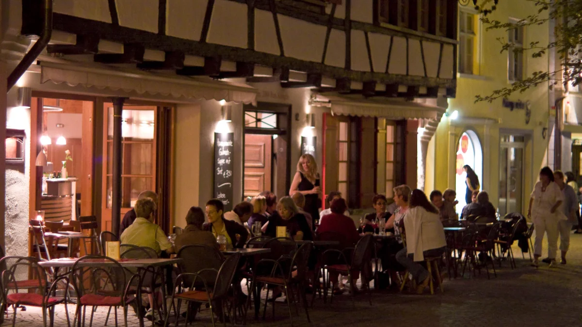 Der Abend in der Weinstube zum Hase in Bad Waldsee