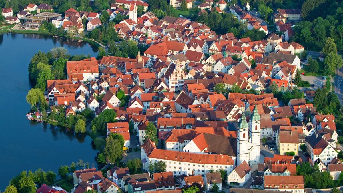 Historisches Bad Waldsee von oben